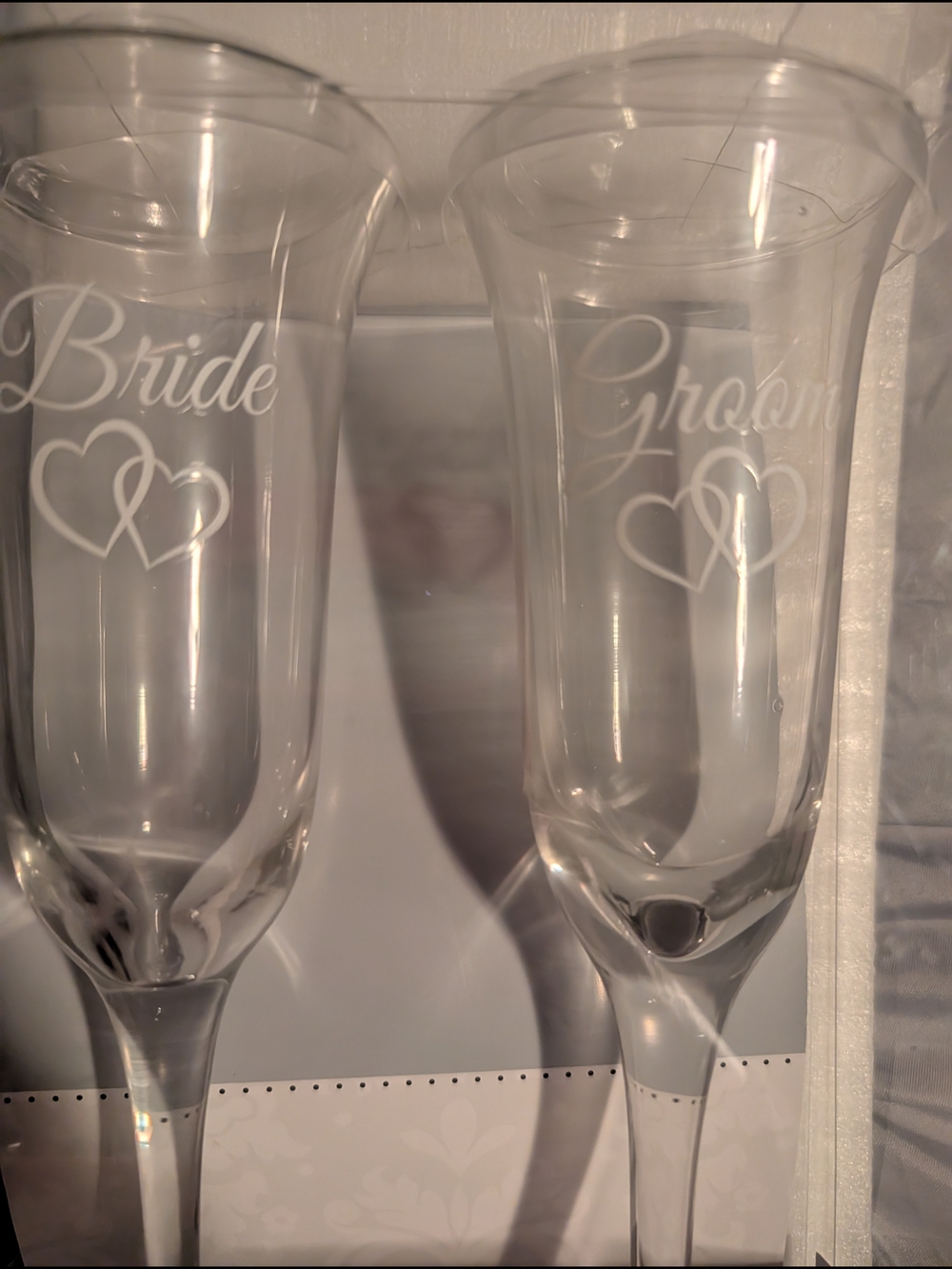 Bride & Groom Champagne Flutes - Picture 6 of 6